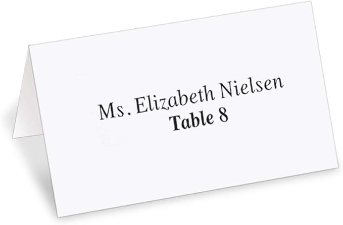 PaperDirect White Cover Stock Place Cards, 2 Inches x 3 1/2 Inches, 200-Pack