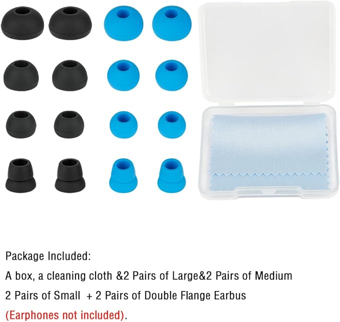 Silicone Ear Tips Earbuds Replacement Tips Compatible with Powerbeats 1/2/3 Wireless Beats by Dre Headphones,Earbud Cap (8 Pairs