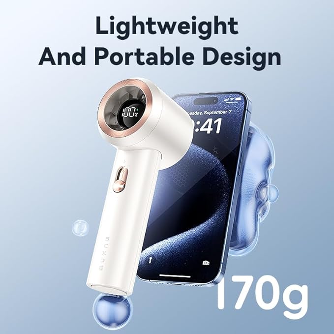 Portable Fan For Travel Mini: Small Pocket Handheld Personal Rechargeable Battery Operated USB High Speed Keeping Cool In Hot Weather Summer Beach For Women (white)