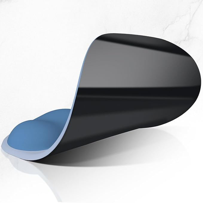 ITNRSIIET Ergonomic Mouse Pad, Cushioned Gel Wrist Rest, Non-Slip Base, Smooth Surface, Compatible with All Mice for Office & Gaming, Desk Accessory, 9.5 x 8.2 inch, Gradient Blue Ombre