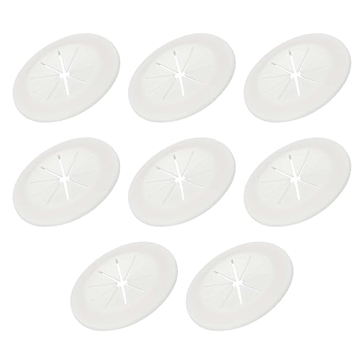 PATIKIL Desk Grommet 1-9/16", 8 Pcs Round Cable Grommet Cord Hole Cover with Adhesive Tape Flexible Table Wire Organizer for Office Home Table Countertop, Light Gray