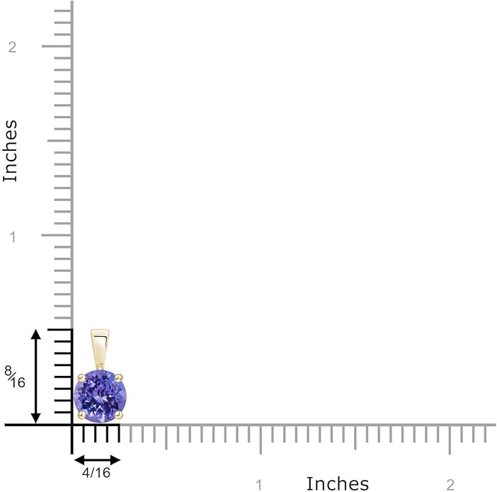 Angara Natural Tanzanite Solitaire Pendant for Women | Round Tanzanite Solitaire Pendant Necklace in 14K Solid Gold/Silver/Platinum With 18" Chain | December Birthday, Gemstone Jewelry Gift