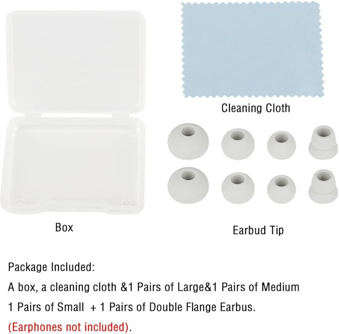 4 Pairs Silicone Ear Tips Earbuds Replacement Tips Earbuds Cap Eartips Tips Compatible with Powerbeats 1/2/3 Wireless Beats by Dre Headphones (Light Gray)