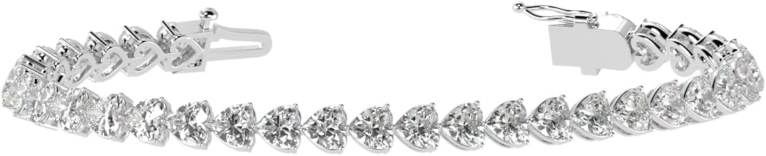 Houston Diamond District 2 to 28 Carat Lab Grown Diamond Classic Tennis Bracelet, 4-Prong Setting for Women (E-F Color, VS2-SI1 Clarity)