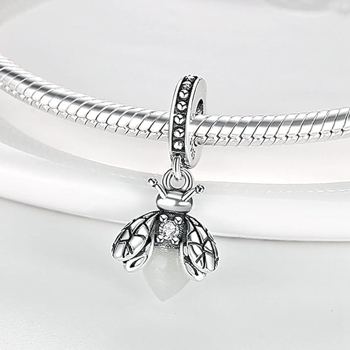 MULA 925 Sterling Silver Charms for Bracelets and Necklaces Airplane Passport Dangle Pendants Beads Butterfly Dragonfly Charms Jewelry Charm for Women