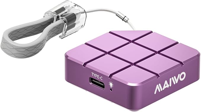 MAIWO 512GB Portable SSD External Solid State Drive, USB 3.2 GEN 2 Type-C Up to 1050MB/s, Mini PSSD for iPhone 15 Pro Max MacBook Pro PS5, Aluminum (Pinkish Purple)