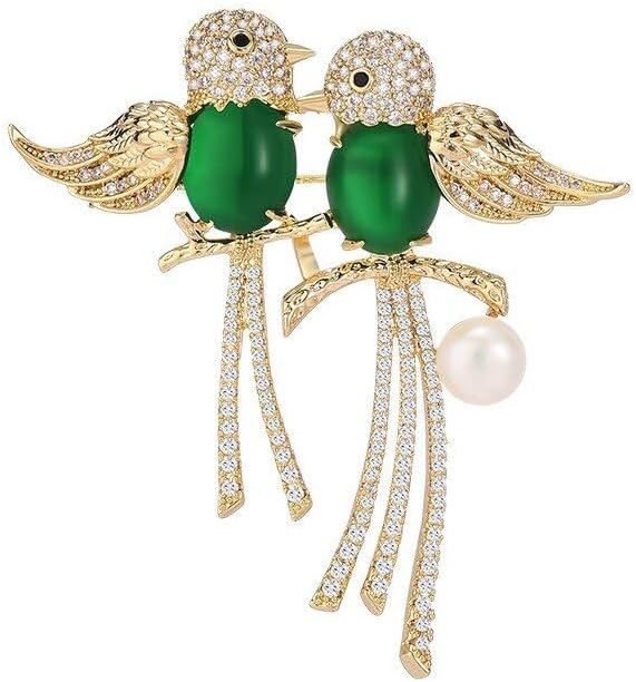 Animal Brooch Insect Bird Brooches Pearl Rhinestone Crystal Brooch 18k Gold-Plated Lapel Pins Jewelry Gifts Birthday Gifts for Women Men