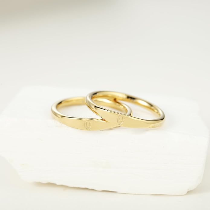 Gold Initial Rings for Women Non Tarnish Thumb Rings for Teen Girls 14K Gold plated for Women