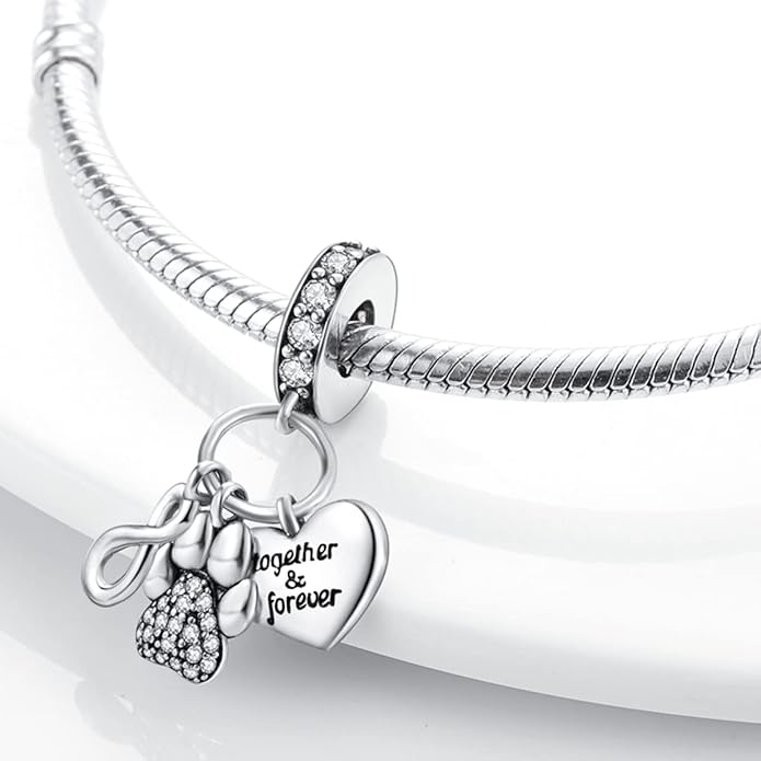 Parmuz 925 Sterling Silver Charm for Bracelet Necklace Dangle Love Mom Ocean travel Butterfly Party Charm Beads Pendants DIY Jewelry for Women