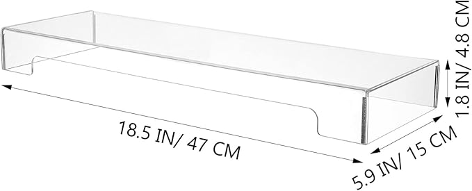 Keyboard Cover Acrylic Keypad Cover: Cabilock Clear Keyboard Dust, Anti Cat, Protector for Desktop, Prevent Cats from Touching (18.5x5.9x1.8 inch)