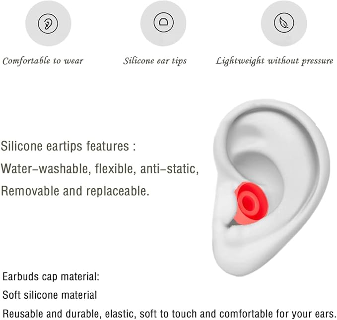Replacement Earbud Tips Eargels Earpads Compatible with Powerbeats 1/2/3 Wireless Beats by Dre Headphones, 4 Pairs Earbud Rubber Tips