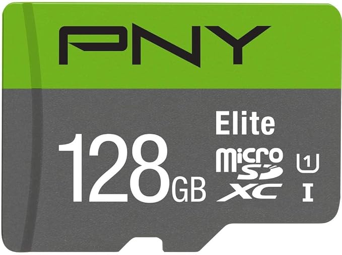 PNY 128GB Elite Class 10 U1 microSDXC Flash Memory Card - 100MB/s, Class 10, U1, Full HD, UHS-I, Micro SD (Pack of 1)