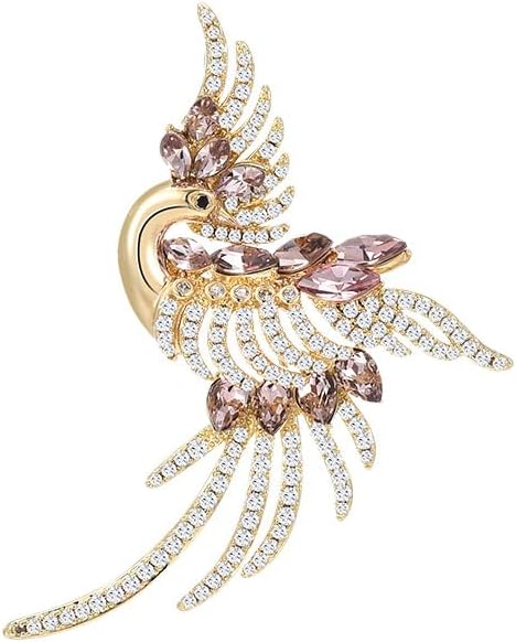 Animal Brooch for Women Girls 18k Gold Plated Animal Brooch Pin Rhinestone Animal Brooch Lapel Pin Jewelry Thanksgiving Day Birthday Wedding Gifts for Mom Wife