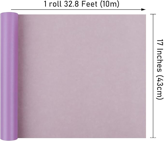 NESCCI Light Purple Matte Wrapping Paper,Solid Color Pearly-Lustre Paper,Gift Wrapping Paper,Perfect for Wedding,Valentine's Day,Birthday, Christmas,Baby Shower,DIY Bouquet (17 Inches X 32.8 Feet)