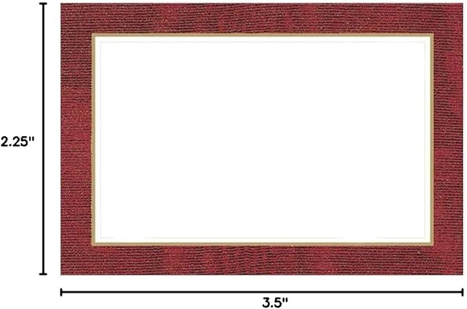 Caspari Moiré Place Name Cards in Red - Set of 10