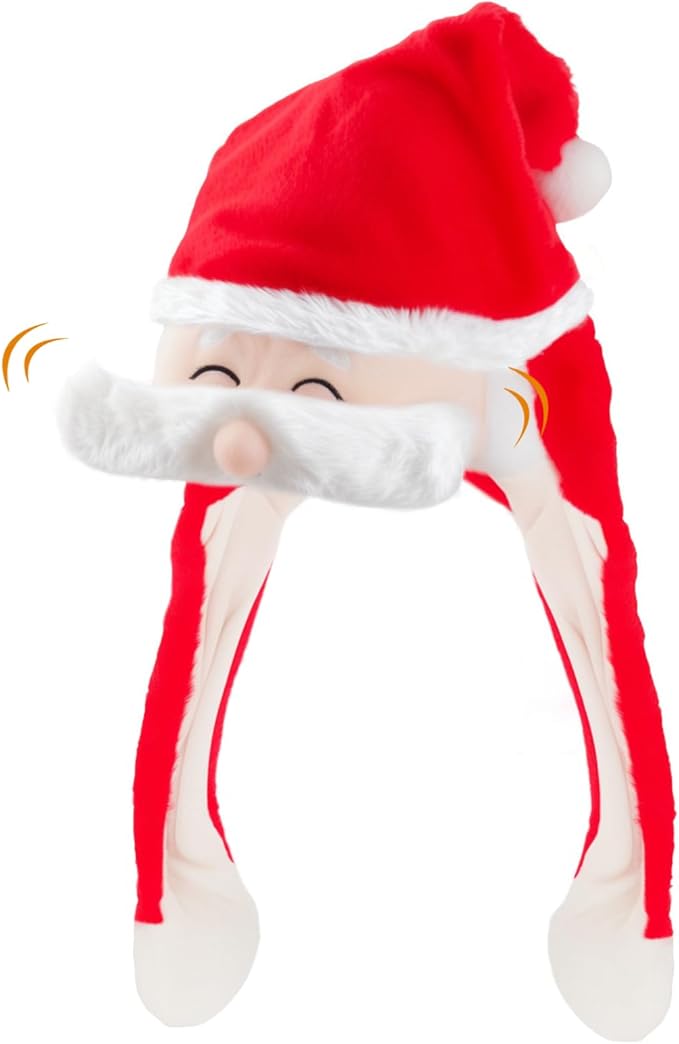 Plush Ear Moving Jumping Hat,Cute Fluffy Cap, Soft Warm HeadWear