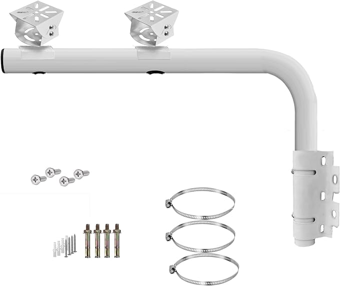 WiTi Heavy Duty Dual Mount 40CM Arm Bracket for Cameras,Long Pole with 2 Mounts for CCTV Security Surveillance System,Project and Home Solution for Indoor and Outdoor