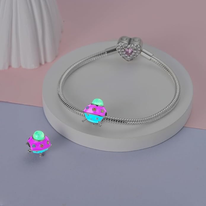 MULA 925 Sterling Silver Charms for Bracelets and Necklaces Airplane Passport Dangle Pendants Beads Butterfly Dragonfly Charms Jewelry Charm for Women
