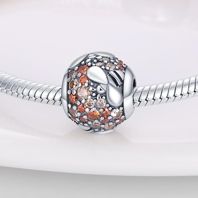 LIGHTDOG 925 Sterling Silver Charm fits Pandora Charm Bracelet Necklaces Pendant Bead Charms Jewelry Gift for Women Family Friends