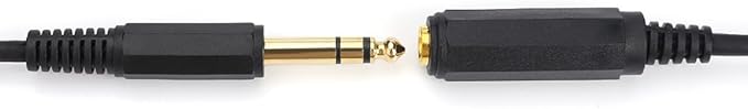 Disino 1/4 Inch Male to Female Stereo Extension Cable Gold Plated Quarter inch Headphone Extension Cable Cord- 20FT /6.6 Meters
