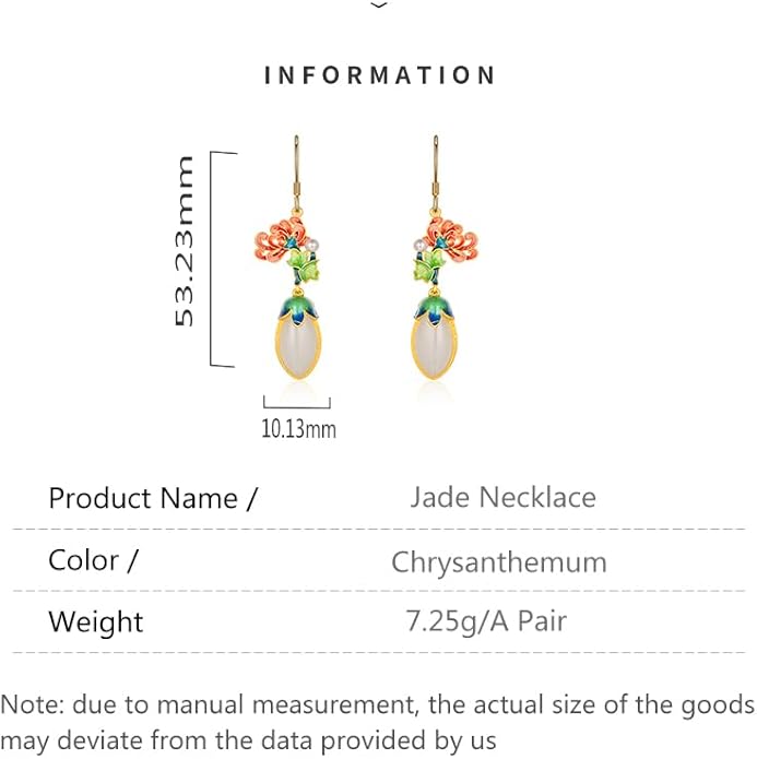 14K Gold over 925 Sliver Natural Jade Enamel Gradient Earrings, Round Lotus Design Drop Earrings, Elegant Jade Jewelry Gift for Mother's Serenity