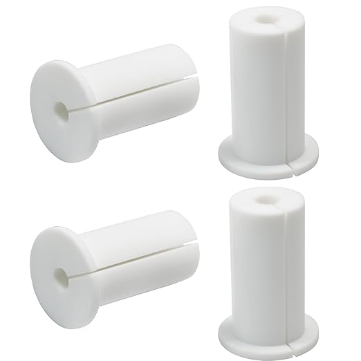 4pc Starlink Cable Grommet 1" Silicone Waterproof Wall Hole Pass Through Split Cable Bushings for TV Wire Ethernet Cord, Starlink Cable Routing Kit Accessories, 52.5mm/2.07" Ht, White