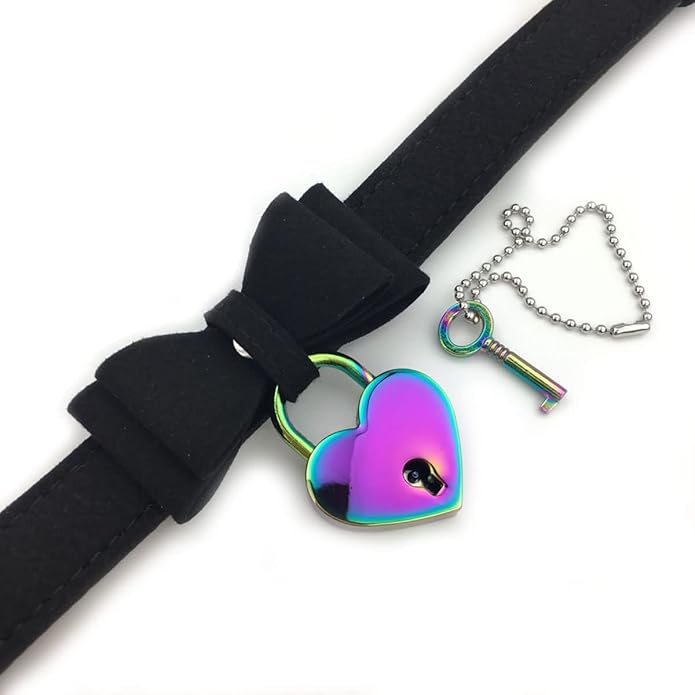 Bell Choker Collar Necklace Lolita Bow Collar Cat Kitty Velvet Necklace