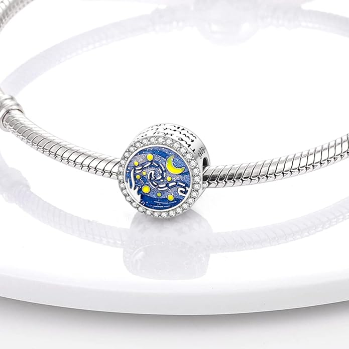 MULA 925 Sterling Silver Charms for Bracelets and Necklaces Family Letters Dangle Pendants Airplane Travel Beads Family Tree Jewelry Charms for Women