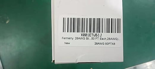 Fermerry 28 AWG Stranded Wire Spool 50ft Each 6 Colors Flexible 28 Gauge Silicone Hook up Wire Kit Electrical Tinned Copper Wire