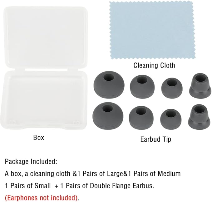 4 Pairs Silicone Ear Tips Earbuds Replacement Tips Earbuds Cap Eartips Tips Compatible with Powerbeats 1/2/3 Wireless Beats by Dre Headphones