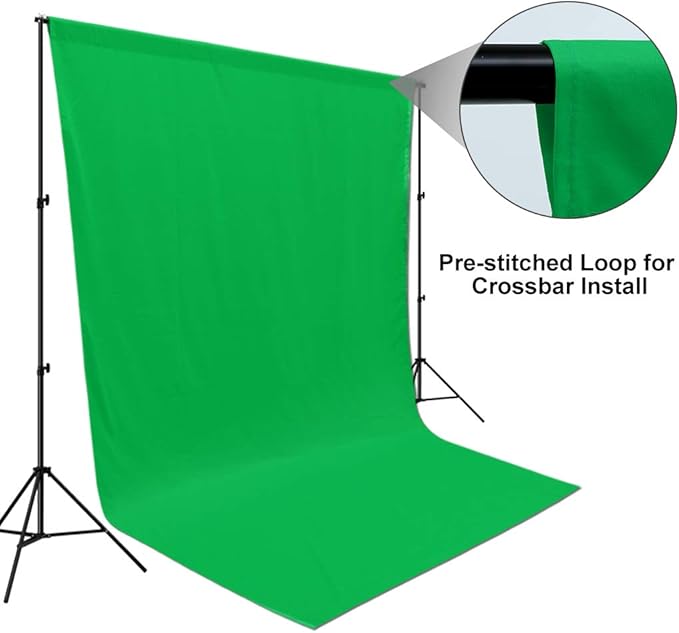 Green Screen Backdrop for Photography, Chromakey Greenscreen Background with Matt Surface for Live Streaming Video Conference Zoom Meeting Interviews or Video Prodction - 10x12ft