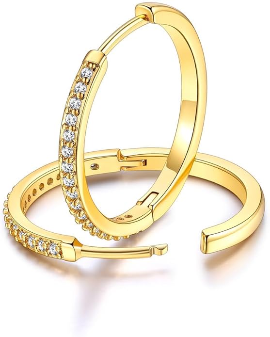 FaithHeart Sterling Silver Hoop Earrings for Women, Hypoallergenic Huggie Hoop Earrings Lightweight Small Cartilage Earrings Hoop Earring Dainty Everyday Earrings 6/8/10/12/14/15/16/18/20mm
