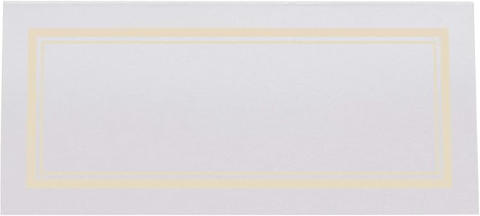 Double Line Border Place Cards, Ivory (Choose Color), Set of 150, Pre-cut and Scored - Wedding, Party, Dinner, and Special Events - Made in the USA