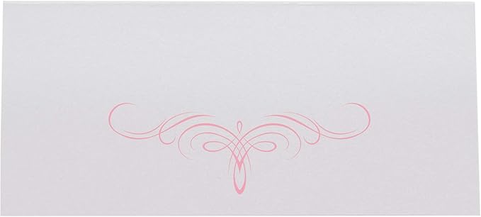 Decadent Flourish Printable Place Cards, Pink (Choose Color), Set of 150 (25 Sheets), Laser & Inkjet Printers - Wedding, Party, Dinner, and Special Events - Made in the USA