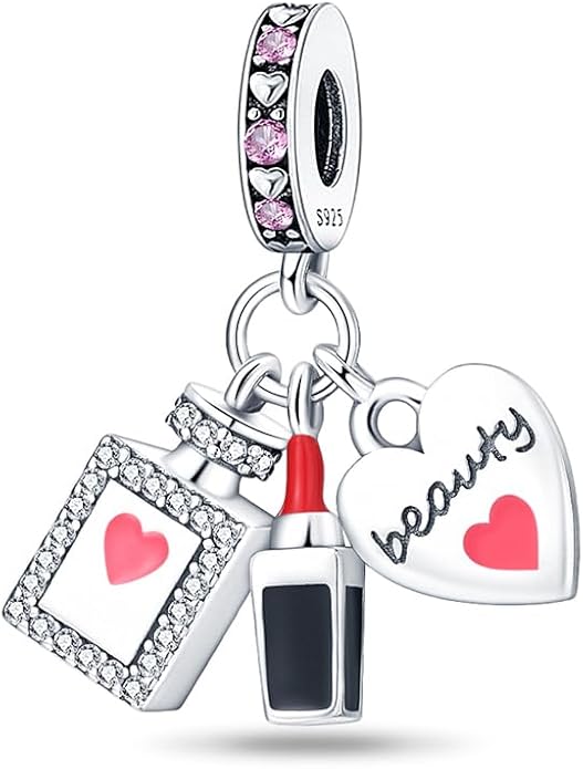LIGHTDOG 925 Sterling Silver Charm fits Pandora Charm Bracelet Necklaces Pendant Bead Charms Jewelry Gift for Women Family Friends