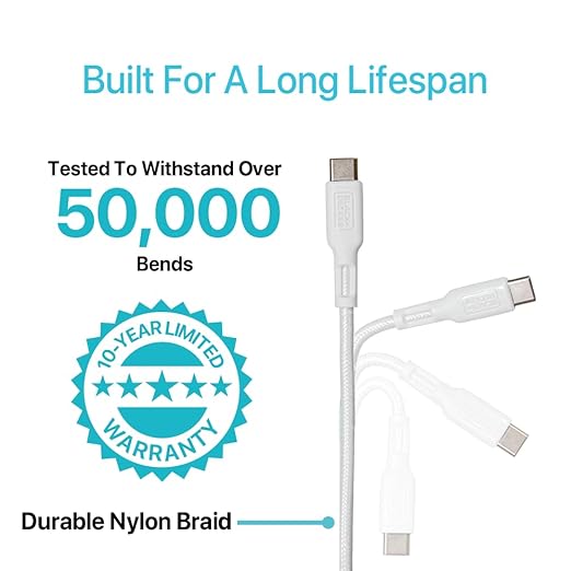 BLACK+DECKER USB C Multi Charging Cable, Fast Multi Charger Cable w/Adapter, Braided 2 in 1 Multiple USB Cable, Universal Charging Cord w/Type C/USB Adapter for iPhone 16 15/Samsung/LG/Tablets/More