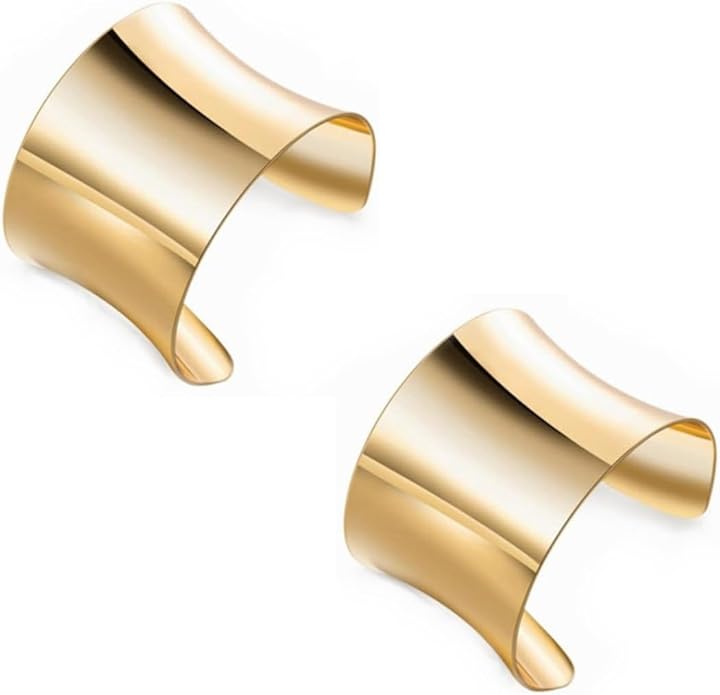 3PCS Gold Chunky Cuff Bracelets for Women Irregular Minimalist Statement Bangle Bracelets Set Open Wide Bangle Arm Cuff Upper Arm Punk Jewelry