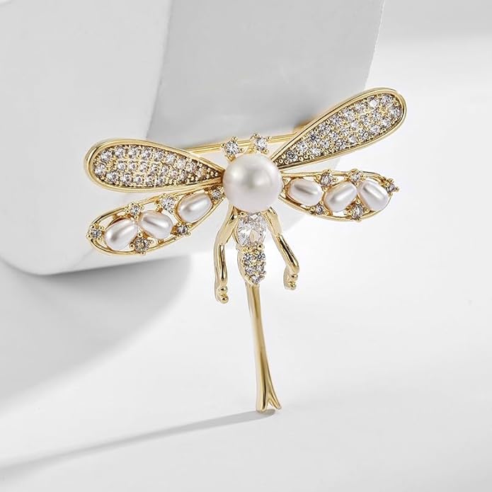 Animal Brooch for Women Rhinestone Brooch Pin 18k Gold Plated Animal Lapel Pin Fashion Jewelry Gift for Mom Wife