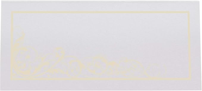 Scribble Vintage Swirl Place Cards, Ivory (Choose Color), Set of 60, Pre-cut and Scored - Wedding, Party, Dinner, and Special Events - Made in the USA