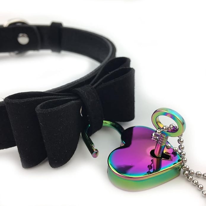 Bell Choker Collar Necklace Lolita Bow Collar Cat Kitty Velvet Necklace