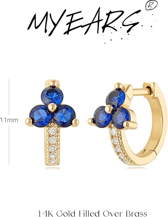 MYEARS Women Earrings Gold Huggie Hoop Ear Stud Cuff 14K Small Simple Hypoallergenic Everyday Jewelry