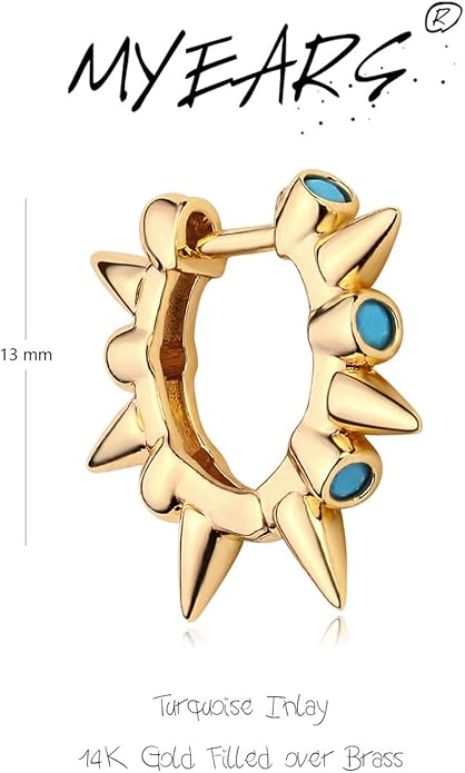 MYEARS Women Earrings Gold Huggie Hoop Ear Stud Cuff 14K Small Simple Hypoallergenic Everyday Jewelry