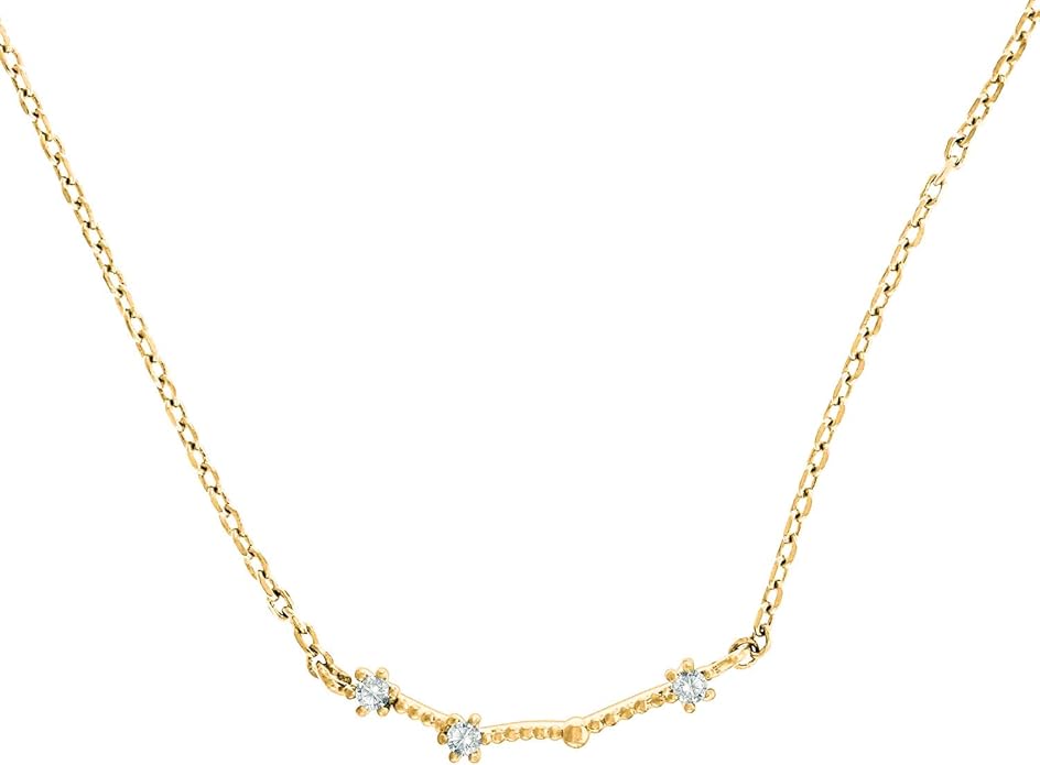 PAVOI 14K Gold Plated Astrology Constellation Horoscope Zodiac Necklace 16-18"