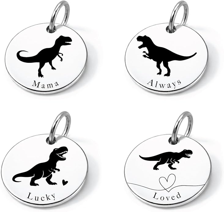 SM Design Mama Animal Charm Set – Set of 4 Stainless Steel Charms – Motherhood & Family Keepsake Jewelry Charmss