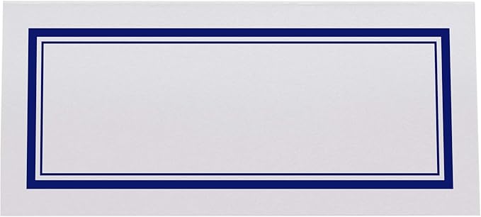 Double Line Border Place Cards, Navy (Choose Color), Set of 60, Pre-cut and Scored - Wedding, Party, Dinner, and Special Events - Made in the USA