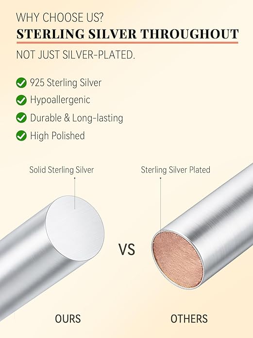 FaithHeart Sterling Silver Hoop Earrings for Women, Hypoallergenic Huggie Hoop Earrings Lightweight Small Cartilage Earrings Hoop Earring Dainty Everyday Earrings 6/8/10/12/14/15/16/18/20mm