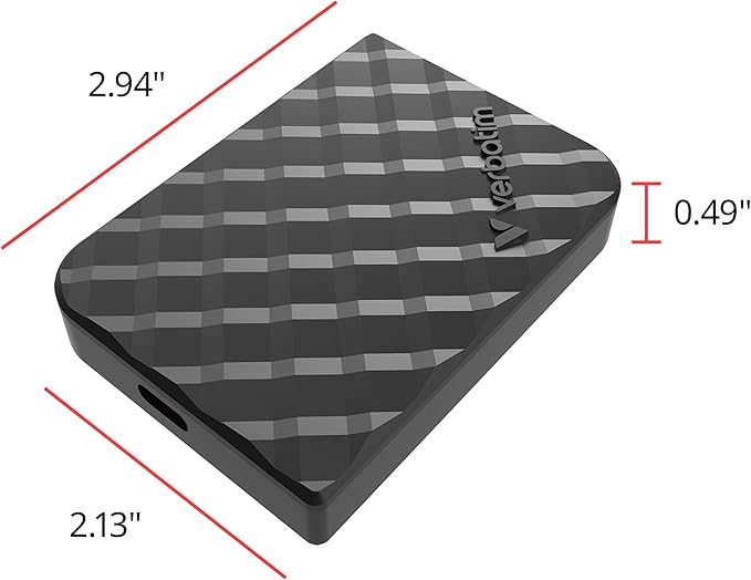 Verbatim 2TB Store 'n’ Go Mini External Solid State Drive USB 3.2 Gen 1 USB-C Connection - Diamond Black