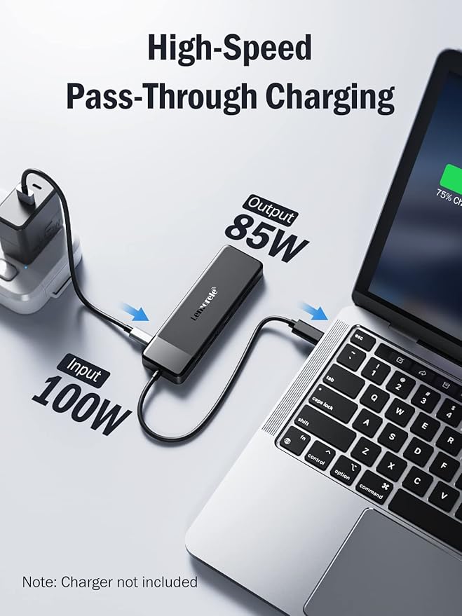 Lemorele USB C Docking Station for Laptop, 10 in 1 Triple Display Monitors Adapter w/4K Dual HDMI, 1080P VGA, 3 USB3.0/2.0, TF/SD 2.0, 3.5mm Audio, 100W PD, for MacBook, HP, Dell, Lenovo, Surface