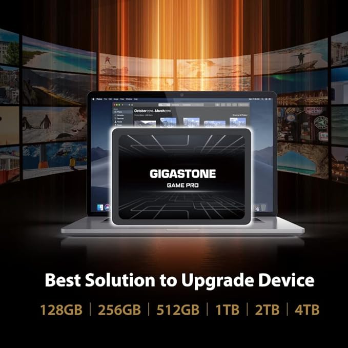 Gigastone SATA SSD 512GB 2.5 inch SSD 530MB/s Upgrade Laptop PC Memory and Storage PS4 HDD Replacement 2.5" Internal Solid State Hard Drives SATA III SLC Cache 3D NAND Game Pro Performance