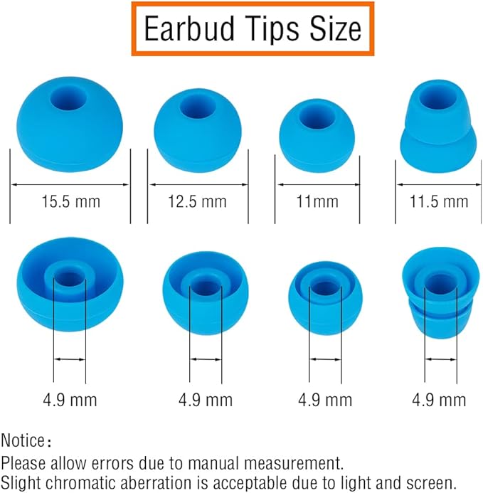 Silicone Earbud Tips Replacement Eartips Earbuds Cap Eartips Tips Compatible with Powerbeats 1/2/3 Wireless Beats by Dre Headphones,4 Pairs Ear Bud Tips